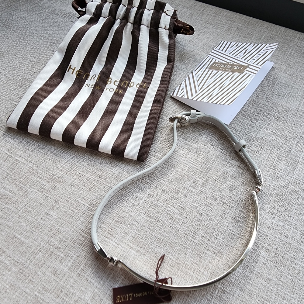 Henri Bendel Oval Asscher Necklace/Choker - Silver